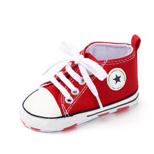 Load image into Gallery viewer, Baby Canvas Classic Sports Sneakers Newborn Baby Boys Girls Print Star First Walkers Shoes Infant Toddler Anti-slip Baby Shoes