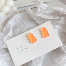 Load image into Gallery viewer, 1 Pair Cartoon Gummy Bear Earring For Women Girl Lovely Handmade Colorful Resin Candy Stud Earring Funny Jewelry