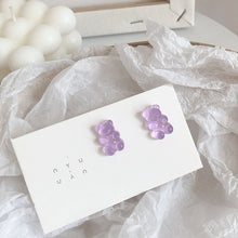 Load image into Gallery viewer, 1 Pair Cartoon Gummy Bear Earring For Women Girl Lovely Handmade Colorful Resin Candy Stud Earring Funny Jewelry
