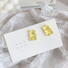 Load image into Gallery viewer, 1 Pair Cartoon Gummy Bear Earring For Women Girl Lovely Handmade Colorful Resin Candy Stud Earring Funny Jewelry