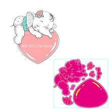 Load image into Gallery viewer, Animal Doll Dies Moon Star Rabbit Girl Metal Cutting Dies Scrapbooking For DIY Embossing Cuts Craft Die Baby Balloon Dies