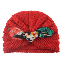 Load image into Gallery viewer, 1 Pcs New Cotton Girl Hat Autumn Winter Baby Boy Girl Hat Colorful Bow Elastic Cute Baby Turban Cap For 0-3 year