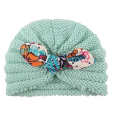 Load image into Gallery viewer, 1 Pcs New Cotton Girl Hat Autumn Winter Baby Boy Girl Hat Colorful Bow Elastic Cute Baby Turban Cap For 0-3 year