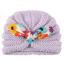 Load image into Gallery viewer, 1 Pcs New Cotton Girl Hat Autumn Winter Baby Boy Girl Hat Colorful Bow Elastic Cute Baby Turban Cap For 0-3 year