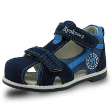 Load image into Gallery viewer, Apakowa 2019 summer kids shoes brand closed toe toddler boys sandals orthopedic sport pu leather baby boys sandals shoes