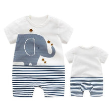 Load image into Gallery viewer, 100% Pure Cotton Baby Girl Romper Summer Short Sleeved Cartoon Animal Jumpsuit Toddler Cute Boutique Clothes For Baby Clothing
