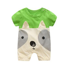 Load image into Gallery viewer, 100% Pure Cotton Baby Girl Romper Summer Short Sleeved Cartoon Animal Jumpsuit Toddler Cute Boutique Clothes For Baby Clothing