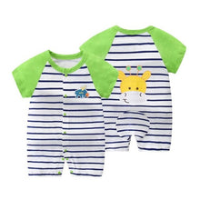 Load image into Gallery viewer, 100% Pure Cotton Baby Girl Romper Summer Short Sleeved Cartoon Animal Jumpsuit Toddler Cute Boutique Clothes For Baby Clothing
