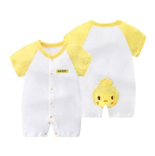 Load image into Gallery viewer, 100% Pure Cotton Baby Girl Romper Summer Short Sleeved Cartoon Animal Jumpsuit Toddler Cute Boutique Clothes For Baby Clothing