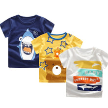 Load image into Gallery viewer, 3pcs/lot 2020 Baby Boys Girls Clothing Set Summer Short Sleeve Cartoon Cotton Infant Newborn Clothes Suit Outerwear T-shirts