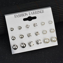 Load image into Gallery viewer, 12 PCS/SET Lollipop&alpaca&Unicorn shape Earring Set For Girls Crystal Statement Earring Jewelry Metal Wedding Earrings ER200108