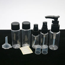 Load image into Gallery viewer, 7pc/Set Mini Travel Makeup Cosmetic Face Cream Pot Bottles Transparent Plastic Travel Accessories Empty Make Up Container Bottle