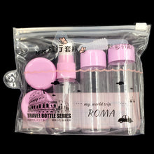 Load image into Gallery viewer, 7pcs/Set Mini Makeup Cosmetic Face Cream Pot Bottles Plastic Transparent Empty Make Up Container Bottle Travel Kit Accessories