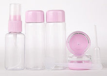 Load image into Gallery viewer, 7pcs/Set Mini Makeup Cosmetic Face Cream Pot Bottles Plastic Transparent Empty Make Up Container Bottle Travel Kit Accessories