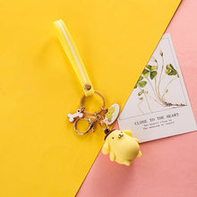 Load image into Gallery viewer, Cute Anime Kuromi Melody Hello Kitty Keychain Kawaii Cartoon Big Eared Dog Frog Pudding Dog Penguin Women Bag Pendant Key Chain