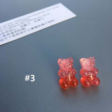 Load image into Gallery viewer, 1 Pair Cartoon Gummy Bear Earring For Women Girl Lovely Handmade Colorful Resin Candy Stud Earring Funny Jewelry