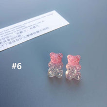 Load image into Gallery viewer, 1 Pair Cartoon Gummy Bear Earring For Women Girl Lovely Handmade Colorful Resin Candy Stud Earring Funny Jewelry