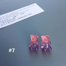 Load image into Gallery viewer, 1 Pair Cartoon Gummy Bear Earring For Women Girl Lovely Handmade Colorful Resin Candy Stud Earring Funny Jewelry