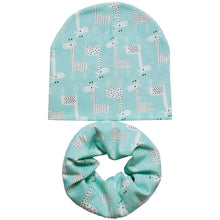 Load image into Gallery viewer, Baby Hat Infant Caps Cotton Scarf Baby Beanies Love Heart Print Spring Autumn Children Hat Scarf Set Baby Girls Hats Photo Props