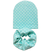Load image into Gallery viewer, Baby Hat Infant Caps Cotton Scarf Baby Beanies Love Heart Print Spring Autumn Children Hat Scarf Set Baby Girls Hats Photo Props