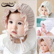 Load image into Gallery viewer, Lace Newborn Baby Hat Cute Cotton Kids Baby Girl Hat Cap Princess Infant Toddler Baby Bonnet Girls Summer Sun Hat Gifts