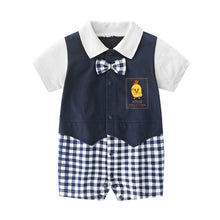 Load image into Gallery viewer, New Born Baby Clothing Summer Gentleman Rompers 0-12M Baby Boys Cotton Jumpsuit Baby Body Clothes Newborn Unisex Thin Costumes