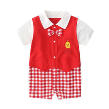Load image into Gallery viewer, New Born Baby Clothing Summer Gentleman Rompers 0-12M Baby Boys Cotton Jumpsuit Baby Body Clothes Newborn Unisex Thin Costumes