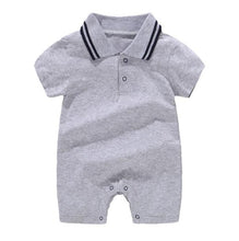 Load image into Gallery viewer, New Born Baby Clothing Summer Gentleman Rompers 0-12M Baby Boys Cotton Jumpsuit Baby Body Clothes Newborn Unisex Thin Costumes