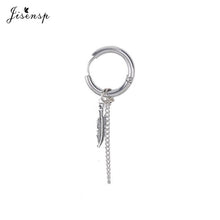 Load image into Gallery viewer, Jisensp Korean Fashion Style Punk Bangtnn Boys Earrings for Men Asymmetric Pop Jewelry V DNA Earrings Friendship Party Gift