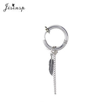 Load image into Gallery viewer, Jisensp Korean Fashion Style Punk Bangtnn Boys Earrings for Men Asymmetric Pop Jewelry V DNA Earrings Friendship Party Gift