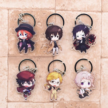 Load image into Gallery viewer, 2019 Bungo Stray Dogs Keychain Double Sided Key Chain Acrylic Pendant Anime Accessories Cartoon Key Ring