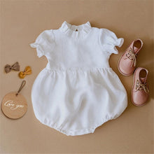 Load image into Gallery viewer, Newborn Baby Girls Rompers Ruffle Linen Cotton Baby Girl Clothes Spring Summer Backcross Jumpsuits Outfits Sunsuit Baby Clothing