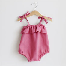 Load image into Gallery viewer, Newborn Baby Girls Rompers Ruffle Linen Cotton Baby Girl Clothes Spring Summer Backcross Jumpsuits Outfits Sunsuit Baby Clothing