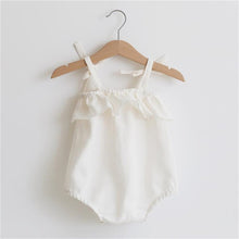Load image into Gallery viewer, Newborn Baby Girls Rompers Ruffle Linen Cotton Baby Girl Clothes Spring Summer Backcross Jumpsuits Outfits Sunsuit Baby Clothing