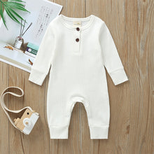 Load image into Gallery viewer, 2020 Baby Spring Autumn Clothing Newborn Infant Baby Boy Girl Cotton Romper Knitted Ribbed Jumpsuit Solid Clothes Warm Outfit