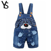 Load image into Gallery viewer, 1 2 3T Baby Clothing Boys Girls Jeans Overalls Shorts Toddler Infant Denim Rompers Cute Cartoon Bebe Pants Summer Bib Clothes