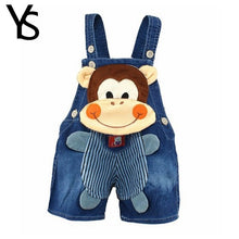 Load image into Gallery viewer, 1 2 3T Baby Clothing Boys Girls Jeans Overalls Shorts Toddler Infant Denim Rompers Cute Cartoon Bebe Pants Summer Bib Clothes