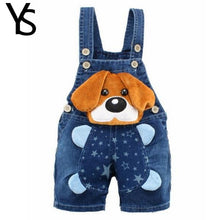 Load image into Gallery viewer, 1 2 3T Baby Clothing Boys Girls Jeans Overalls Shorts Toddler Infant Denim Rompers Cute Cartoon Bebe Pants Summer Bib Clothes
