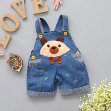 Load image into Gallery viewer, 1 2 3T Baby Clothing Boys Girls Jeans Overalls Shorts Toddler Infant Denim Rompers Cute Cartoon Bebe Pants Summer Bib Clothes