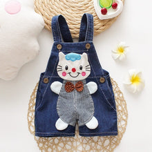 Load image into Gallery viewer, 1 2 3T Baby Clothing Boys Girls Jeans Overalls Shorts Toddler Infant Denim Rompers Cute Cartoon Bebe Pants Summer Bib Clothes