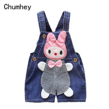 Load image into Gallery viewer, 1 2 3T Baby Clothing Boys Girls Jeans Overalls Shorts Toddler Infant Denim Rompers Cute Cartoon Bebe Pants Summer Bib Clothes