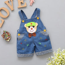 Load image into Gallery viewer, 1 2 3T Baby Clothing Boys Girls Jeans Overalls Shorts Toddler Infant Denim Rompers Cute Cartoon Bebe Pants Summer Bib Clothes