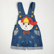 Load image into Gallery viewer, 1 2 3T Baby Clothing Boys Girls Jeans Overalls Shorts Toddler Infant Denim Rompers Cute Cartoon Bebe Pants Summer Bib Clothes