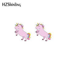 Load image into Gallery viewer, 2019 New Cute Unicorn Acrylic Earring Baby Unicorn Resin Earring Epoxy Art Stud Earrings Gifts Girl Boy