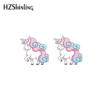Load image into Gallery viewer, 2019 New Cute Unicorn Acrylic Earring Baby Unicorn Resin Earring Epoxy Art Stud Earrings Gifts Girl Boy