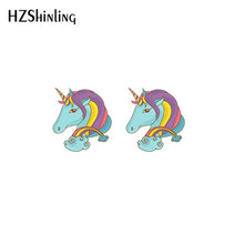 Load image into Gallery viewer, 2019 New Cute Unicorn Acrylic Earring Baby Unicorn Resin Earring Epoxy Art Stud Earrings Gifts Girl Boy