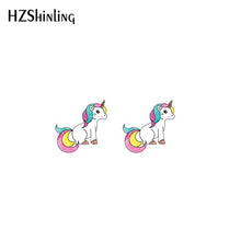 Load image into Gallery viewer, 2019 New Cute Unicorn Acrylic Earring Baby Unicorn Resin Earring Epoxy Art Stud Earrings Gifts Girl Boy