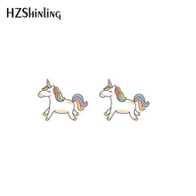 Load image into Gallery viewer, 2019 New Cute Unicorn Acrylic Earring Baby Unicorn Resin Earring Epoxy Art Stud Earrings Gifts Girl Boy