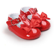 Load image into Gallery viewer, 12 Color Fashion Baby Girls Baby Shoes Cute Newborn First Walker Shoes Infant Letter Princess Soft Sole Bottom Anti-slip Shoes