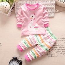 Load image into Gallery viewer, Autumn Winter 2020 Baby Boy Girls Clothes Cotton Girl Clothing Sets Cartoon Long-sleeved T-shirt+Pants Infant Clothes 2pcs Suit